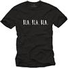 MAKAYA BLA BLA BLA - T-Shirt con Scritte Divertenti - Maglietta Uomo Nera XXXXXL