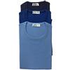IGAM Confezione da 3 Canottiera Bambino Girocollo Mezza Manica in Cotone Felpato - Linea BIMBISSIMI Colori Assortiti Cielo-Bluette-Blu TG 4