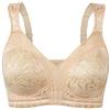 Wingslove Donna Reggiseno Minimizer Senza Imbottito Senza Ferretto Taglie Forti(Nudo Scuro, 3G)