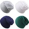 Nishine Berretti Morbidi Neonato 4 Pezzi, Cappellini Bambini, Cappelli Asilo Nido Primi Passi, Berretto a Maglia (Bianco)