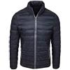 Evoga Piumino Uomo Trade Invernale Giacca Giubbotto Bomber Moto Slim Fit (XXL, Nero)