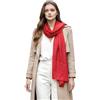 LA FERANI Sciarpa in seta da donna, 100% seta, tinta unita, colore bianco, nero, 180 x 90 cm, tinta unita, per tutte le occasioni formali, stile aziendale, regalo per lei, Colore: rosso, 180x90