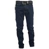 Mastino Jeans Uomo 5 Tasche Invernale Imbottito in Pile Caldo Foderato Elastico 46-60 Termico Scuro a Vita Alta Denim (IT, Numero, 46, Regular, Regular, Scuro)