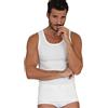 EGI Canotta Intima da Uomo in Lana (85%) e Seta (15%) con Spalla Larga (6/XL, Bianco)