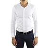 Ciabalù Camicia Uomo Elegante in Cotone Made in Italy Sartoriale (42, Bianco)