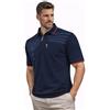 Soltice Polo da uomo a maniche corte, con colletto, maglietta a righe con tasca sul petto in misto cotone (da M a 3XL), [P1] Navy, 3XL