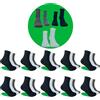 PROUTHS 12 paia di calzini in bambù, calzini per uomo e donna mezza gamba, calzini traspiranti antiodore, classici morbidi per sport, lavoro o abbigliamento, assortiti, 35-40