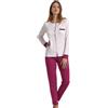 Galeone - Biancheria e Tessuti Pigiama Donna Colore Rosa Design Aperto Pigiama Donna Invernale in Tessuto Punto Milano Pigiami da Donna Pratico E Confortevole Pigiama da Donna Linea Prestige