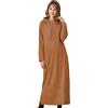 aromm Felpa con Cappuccio da Donna Maniche Lunghe Pullover Allentato Casual Maxi Vestito con Tasche