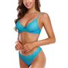 SHEKINI Completi Intimi da Donna Elegante Reggiseno con Ferretto Non Imbottito Reggiseno in Pizzo e Mutandine Trasparenti Lingerie Intimo Donna con Chiusura a Gancio e Spalline Regolabili