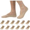 CALZITALY PACK 6-12 Paia Salvapiedi Unisex, Pedalini In Cotone, Fantasmini Scollati Uomo e Donna, Calzini Invisibili | 35-38, 39-42, 43-46 | Calzetteria Italiana (43-46, 12 Paia - Naturale)