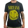 Amplified Nirvana Collection - Worn out Logo Uomo T-Shirt Carbone XL 100% Cotone Regular