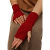 Prettystern Donna Scaldamani Guanti Dita Scoperte in Cashmere 100% Cachemire Polsini Manicotti