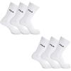 fila 6 Paia Calze mezza gamba Uomo Donna Cotone Elasticizzato nero bianco grigio