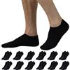 CALZITALY PACK 6/12 PAIA - Fantasmini Unisex In Microfibra, Calzini Bianco, Nero, Skin, Blu, 35-40, 41-46, Made In Italy (35-40, 12 Paia - Nero)