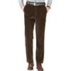 SimidunEUR Pantaloni in Velluto a Coste da Uomo, Foderati in Pile Elasticizzato, Altezza Vita Pantaloni da Lavoro Cotone Formale e Casual