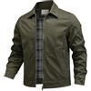 Allthemen Giacca Casual da Uomo da Lavoro Bomber Giubbino in Cotone con Cerniera Jacket Tinta Unita