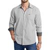 Enlision Camicia a Quadri Uomo Grigio Manica Lunga Bavarese Oktoberfest Camicia Uomo Quadretti con Colletto a Contrasto Autunno Invernali M