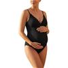 Shengxi Costume da Bagno Intero Premaman con Scollo a V Costume da Bagno per Gravidanza Bikini Premaman per Nuoto Spiaggia per la Gravidanza S-XL (IT, Testo, L, Regular, Regular)