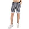 JOPHY & CO. Pantalone Donna Bermuda con Cintura e Tasche (cod. 3009) (Blu Righe, 3XL)