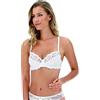 Lepel 3 Pezzi Reggiseno Donna Balconcino 251 Belseno in Pizzo con Ferretto - Coppa B - C