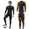 Giyim Set intimo termico base per bambini - Stile ragazzi, pantaloncini e calzamaglia da calcio a compressione, a doppio strato traspirante per sport, calcio, basket e sci, Nero , 13-14 Years / Size S
