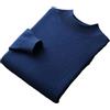 Niiyyjj Maglione da uomo in 100% lana merino a collo alto lavorato a maglia tinta unita maglione a collo alto spesso pullover casual