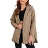 Cocila Cappotto Cammello Cintura Cappotto da giacca leggero con cappuccio trapuntato a rombi casual invernale da donna Felpa Cappuccio E Zip Giubbotto Smanicato Donna