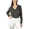 Win's Maglione Donna Scollo a V in Kashmir, Made in Italy