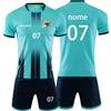 LAIFU Completo Calcio Maglia Personalizzabile Nome Numero Logo Maglie da Calcio Personalizzata Taglie da Bambino e Adulto Maglie (Azzurro)