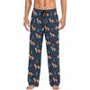 PAQGSREM Racoons Family Pattern - Pantaloni da pigiama da uomo, Albero Volpe Multicolore, XL