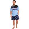 Get Trend Manchester City F.C. Pigiama Uomo Estivo Set Morbido Pigiami Corti Cotone Abbigliamento da Casa Regalo Uomo (XL, Blu/AOP Man City)