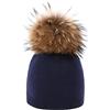 BLOMDE Cappello Donna Lana Cappello da Donna Invernale Lavorato A Maglia con Berretto Morbido E Caldo per Sport all'Aria Aperta con Pompon in Vero Peluche,07