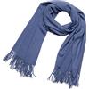 DonDon Sciarpa Donna Invernale Sciarpa die lana grande Scialle Inverno calda e morbida 200 x 70 cm - Blu