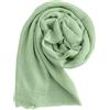 JOPHY & CO. Sciarpa/Stole/Coprispalla Donna 100% Viscosa Elegante Morbido 180cm x 90cm(cod. 2302) (2302/5pc, Verde Té)