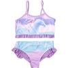United Labels Disney - Bikini con volant per bambine La regina di ghiaccio, Elsa Frozen per bambini, costume da bagno in due pezzi, colore: Viola, Lilla, 122 cm-128 cm