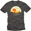 MAKAYA Magliette Casual Uomo Manica Corta Cotone - Tatooine Star Mos Eisley
