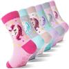 EBMORE Calzini Antiscivolo per Bambini, Morbidi per Ragazze, Spessi, Caldi Antiscivolo per Inverno, Morbidi per Letto, Regali, da Casa, 6 Paia (Unicorno, 8-12 anni)