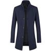 Allthemen Cappotto Media Lunghezza Lana Uomo Invernale Paltò Caldo | Soprabito Slim,Colletto Alto Classico,3 Bottoni,Antivento Termico,2 Tasche,Maniche Lunghe,Business Casual,Paltò Per Esterni