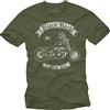 MAKAYA Maglietta Moto - T-Shirt Biker Uomo - Regali per Lui Anarchy Verde XXXL