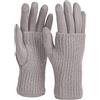 styleBREAKER Guanti da donna 3 in 1 per touchscreen con polsino in maglia rimovibile | Guanti invernali | 3 varianti d'uso | Morbidi, caldi ed elastici in molti colori, colore:Grigio chiaro