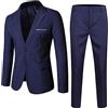 Generisch Vestito per bambini da sposa Ragazzo Primavera Solido Manica Lunga Pantaloni Cappotto Abiti 2PC Abbigliamento Camicia Ragazzi, Blu marino, 17-18 Jahre
