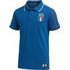 ITALIA FIGC Polo Uomo Ufficiale - Maglia Azzurra in Cotone con Logo Tricolore - Maniche Corte