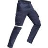 MOURCE Pantaloni da trekking da uomo con zip off, leggeri ad asciugatura rapida, da uomo, 8 tasche, per campeggio, viaggi, pesca, Blu mare, 36W x 30L