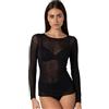 Lovable Maglia Manica Lunga con Scollo a Barchetta e Finiture Invisibili | Modal e Cashmere Elasticizzato |Traspirante e Morbida | Maglieria Donna, Nero, S