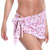RELLECIGA Copricostume Donna Pareo Sarong da Spiaggia con Design Ondulato per Bikini e Costumi da Bagno Cherry