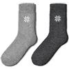 NORDIC Socks 2 Paia, 70% Lana Merino di prima qualità, Calzini Termici da Uomo e da Donna, Calzini Invernali, Calzini Caldi (XXL, Charcoal)