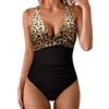 Generico Costume Intero Donna Curvy Mare Contenitivo - Costumi Donna Interi Modellante Pancia Contenitivi Scollo A V Vita Alta Elegante con Ferretto Push Up Modellanti Coppe Costumi da Bagno