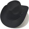 MivBuks Cappello da cowboy da donna e da uomo con fascia, cappello da cowgirl, cappello da cowboy in stile western, cappelli da cowboy per donne, nero, Nero , Taglia unica