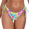 RELLECIGA Donna Slip Swimwear Classico Bikini con Fondo a Laccetti Bottom Daisy XL